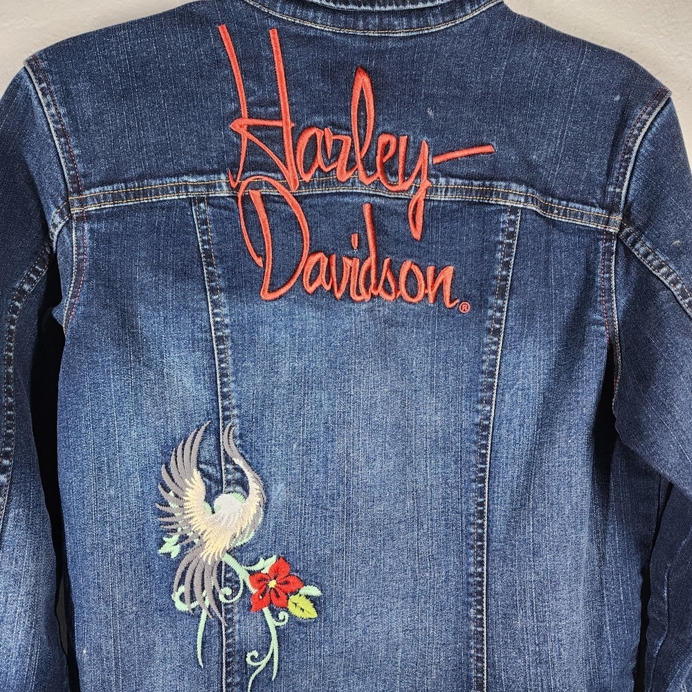 HARLEY-DAVIDSON EMBROIDERED DENIM JACKET - Picture 4 of 7